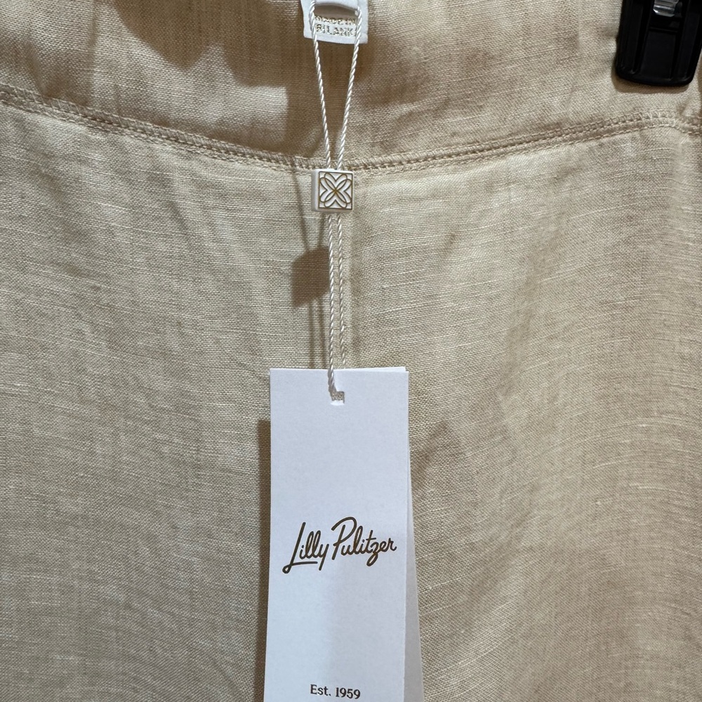 Lilly Pulitzer Sand Linen Palazzo Pants